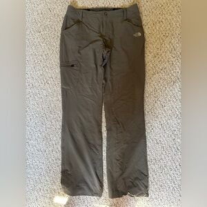 The North Face Lined Hiking Pants in Khaki - Size 8R